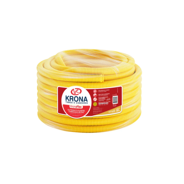 Conduíte Corrugado Flexível Krona 25mm Rolo com 50 Metros