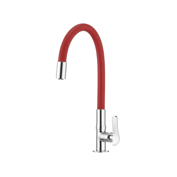 Torneira de Mesa Flexível Vermelha Lorenzetti 1177 R27 Bica Alta