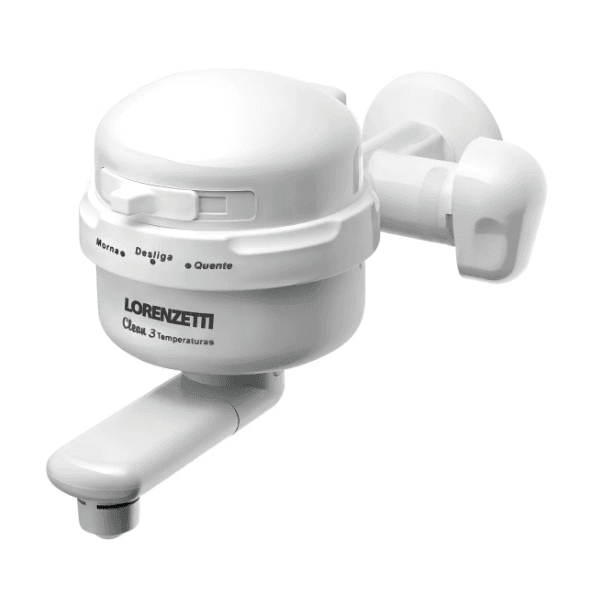Torneira Elétrica Clean 3 Temperaturas Lorenzetti 5500w 220v Acabamento Brilhante Cor Branco