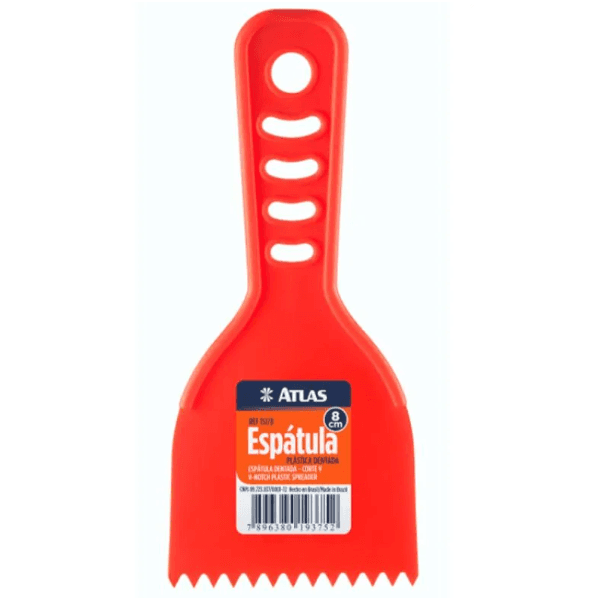 Espátula Plástica Dentada Atlas 8 cm