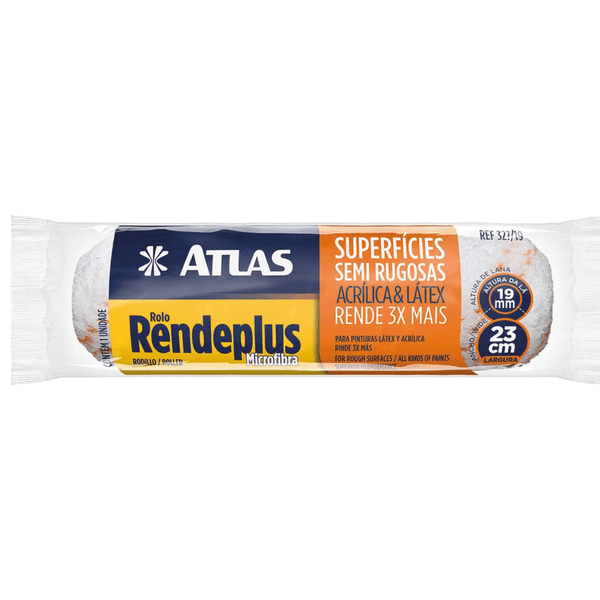 Rolo de Pintura RendePlus Microfibra 23cm Atlas