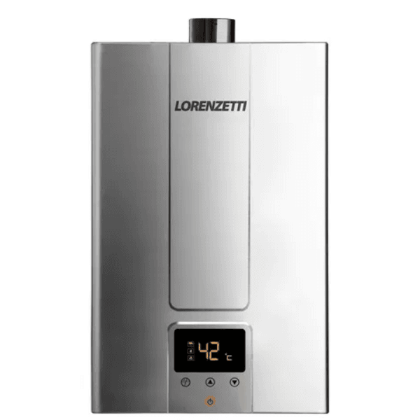 Aquecedor De Água A Gás Lorenzetti Lz 1600 De INOX 25Litros Digital Gás Gn