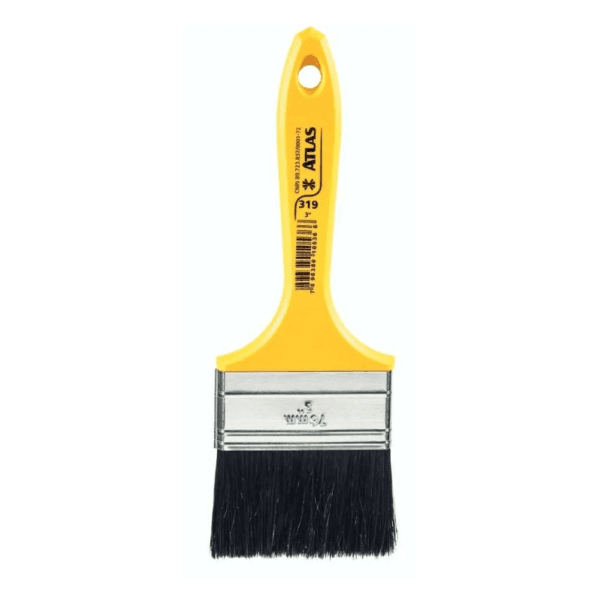 Trincha Média para Pintura com Esmalte Cerda Preta 3” Atlas