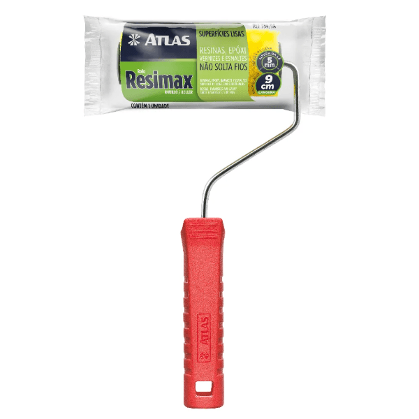 Rolo De Pintura Resimax Lã Sintética Atlas 9cm