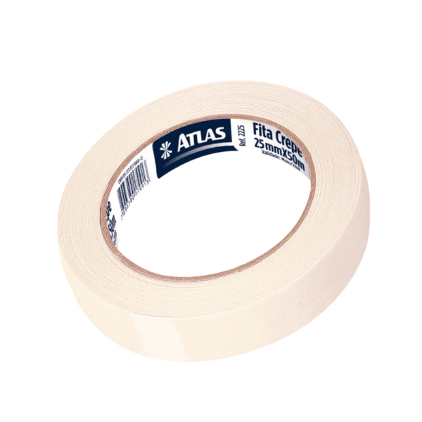Fita Crepe Uso Geral Rolo De 25mm X 50m Atlas