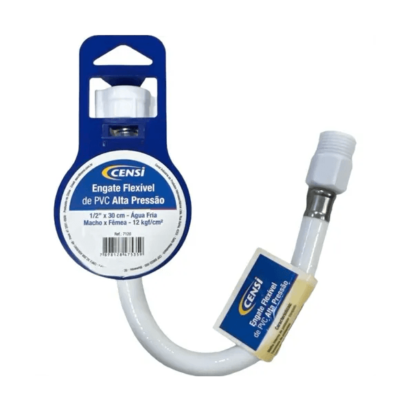 Engate Flexível de PVC Macho X Fêmea 1/2" X 30cm Censi