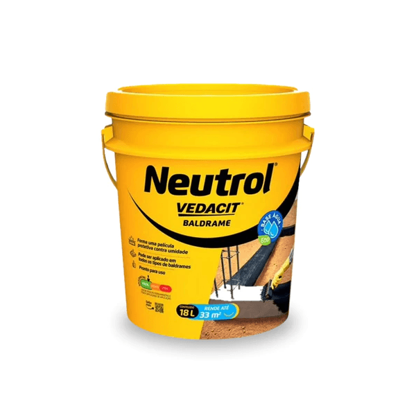 Neutrol Baldrame Base Agua Tinta Asfaltica Vedacit 18 Litros