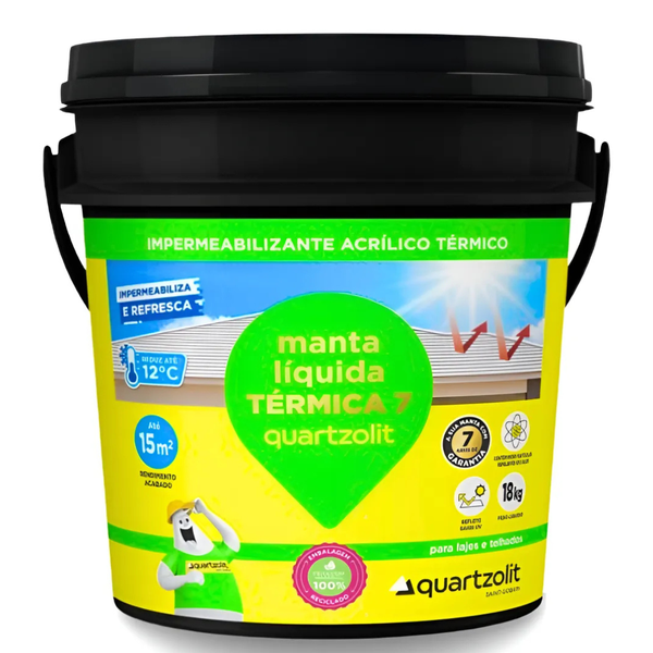 Quartzolit Manta Líquida Térmica 7 BD 18kg – Impermeabilizante Acrílico com Isolamento Térmico