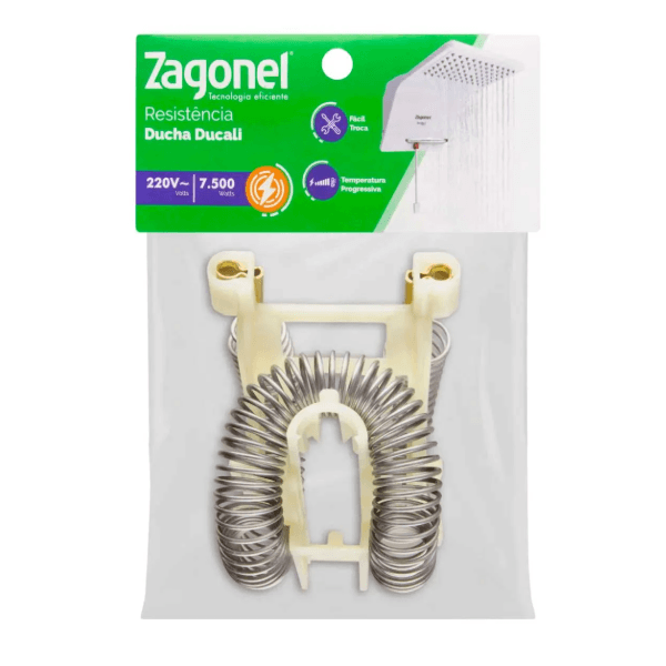 Resistência Ducha Ducali Zagonel 200v 7500w 