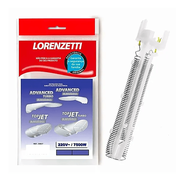 Resistência Advanced e Top Jet Eletrônica Lorenzetti 3056F 220v 7500w