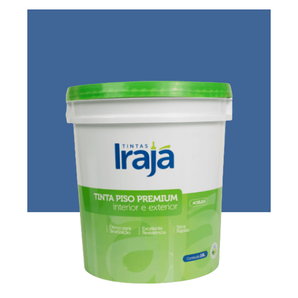 Tinta Piso Premium Irapiso Azul Iraja 18L