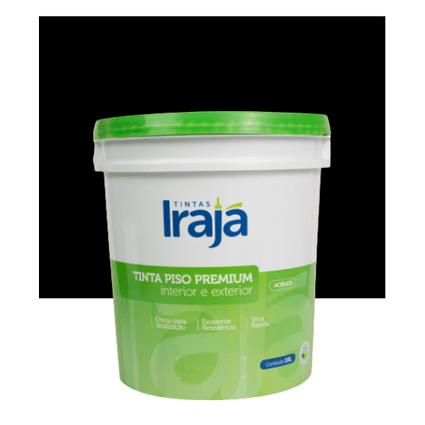 Tinta Piso Premium Irapiso Preto Irajá Balde 18L
