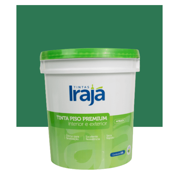 Tinta Piso Premium Irapiso Verde Quadra Irajá 18L