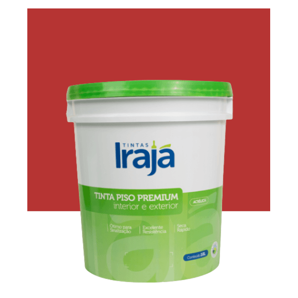 Tinta Piso Premium Irapiso Vermelho Segurança Irajá 18L