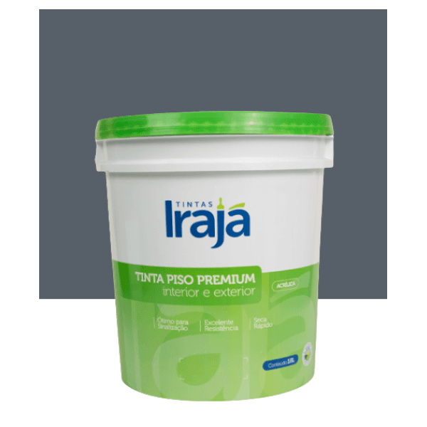 Tinta Piso Premium Irapiso Cinza Chumbo Iraja 18L