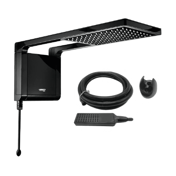 Chuveiro Elétrico De Parede Lorenzetti Acqua Ultra Storm Preto 7.8kw 220 V
