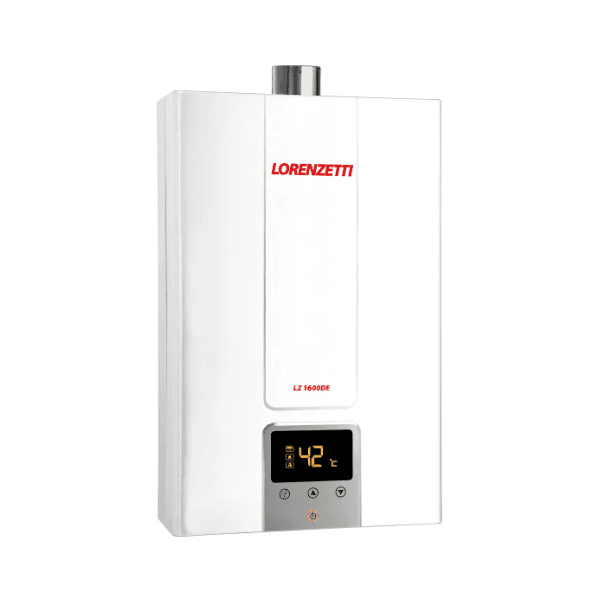 Aquecedor De Água A Gás Lorenzetti Lz 1600 De Branco 15 Litros Digital Gás GN
