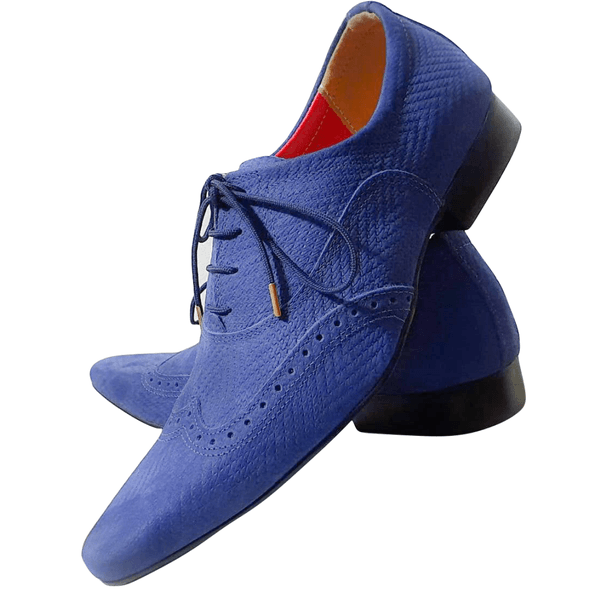 Sapato Masculino Italiano em Veludo Social Executivo Azul | Art Sapatos ®