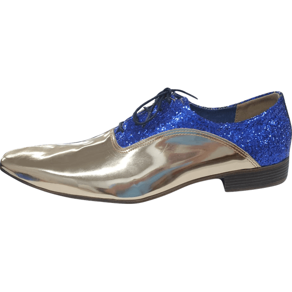 Sapato Social Masculino Com Atacador Em Verniz 840 Dourado/ Preto |  Schiareli Calçados