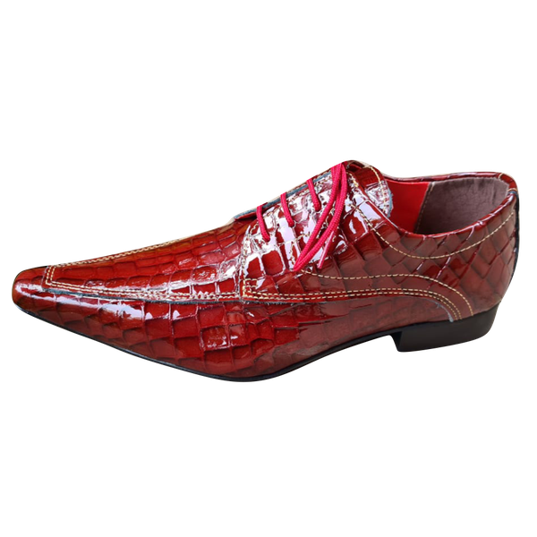 Sapato Masculino Italiano em Couro Vermelho Danglars Ref: 1039 | Art Sapatos  ®