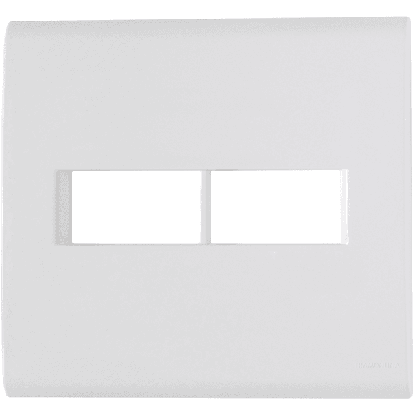 Placa 4x4 com 2 Postos Branco LIZ - Tramontina