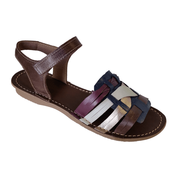 Sandalias rasteiras em couro clearance