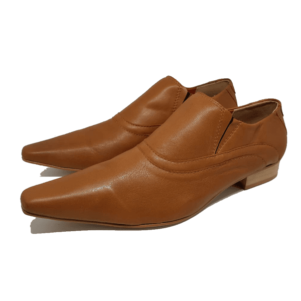 Sapato Masculino Italiano em Couro Social Executivo Marrom Pattinson Bico  Fino Ref: 215 Marrom | Di Paolo Sapatos Masculinos