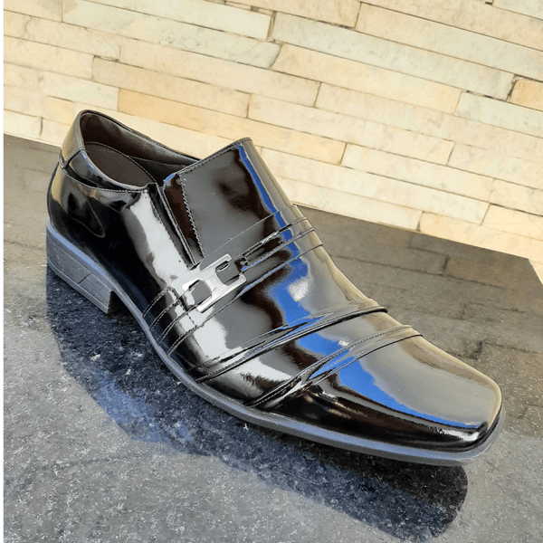 Sapato Social Athenas Preto Verniz 1145 - ENURI - Calçados Masculinos