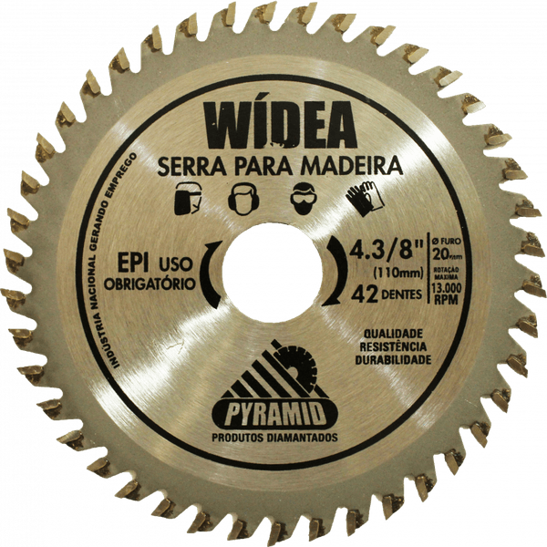 Kit 3 Disco Wídea Serra para Madeira 4.3/8 (110mm)