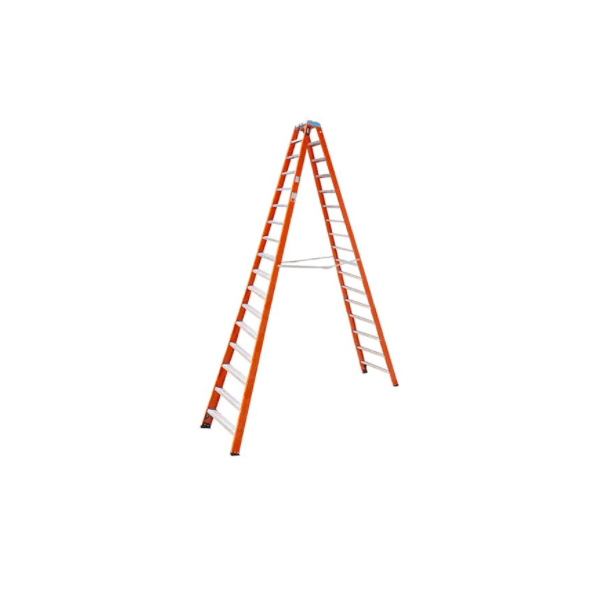 Escada Tesoura Fibra de Vidro 5,10m 17 degraus Wbertolo