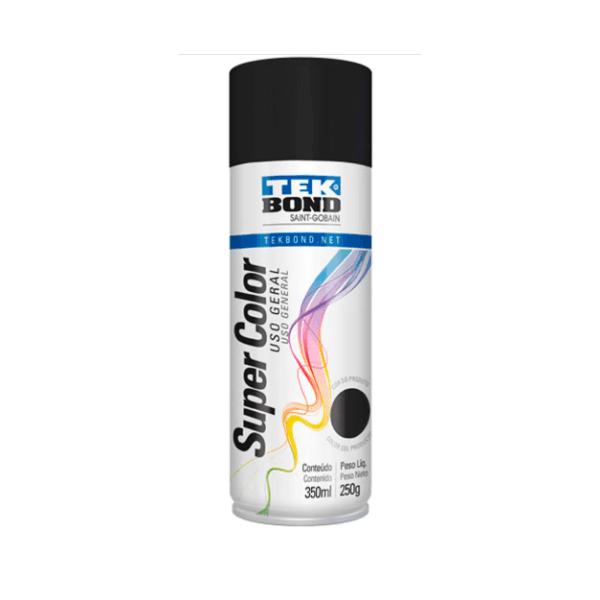 Tinta Spray Preto Brilhante uso Geral 350ML/250G Tekbond 23001006900