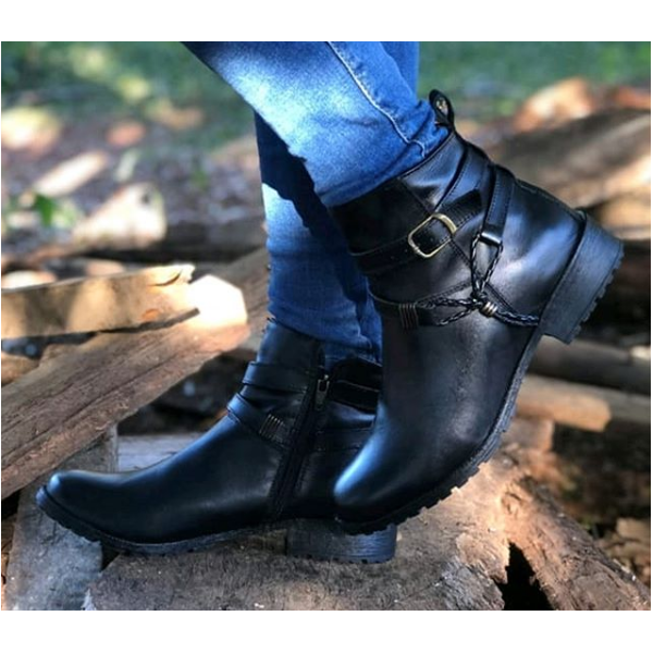 bota preta feminina coturno