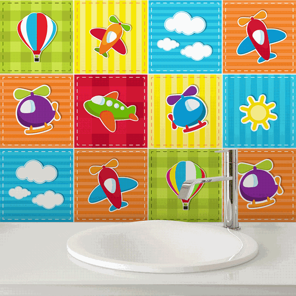 Adesivo De Azulejo Infantil Aereo Inter Adesivos Decorativos Veja dicas de revestimento para banheiro + um vídeo explicando como colocar piso cerâmico você mesmo, de um jeito simples e fácil! adesivo de azulejo infantil aereo