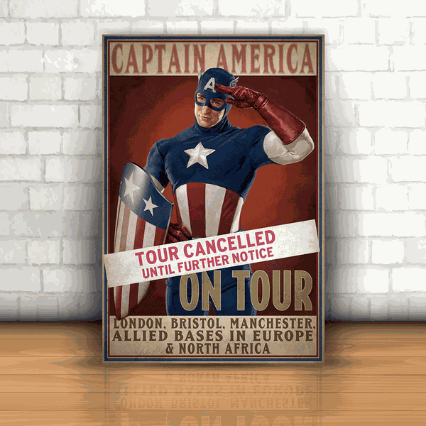 Placa Decorativa - Capitão América