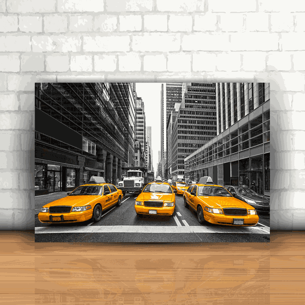 Placa Decorativa - Táxi Nova York