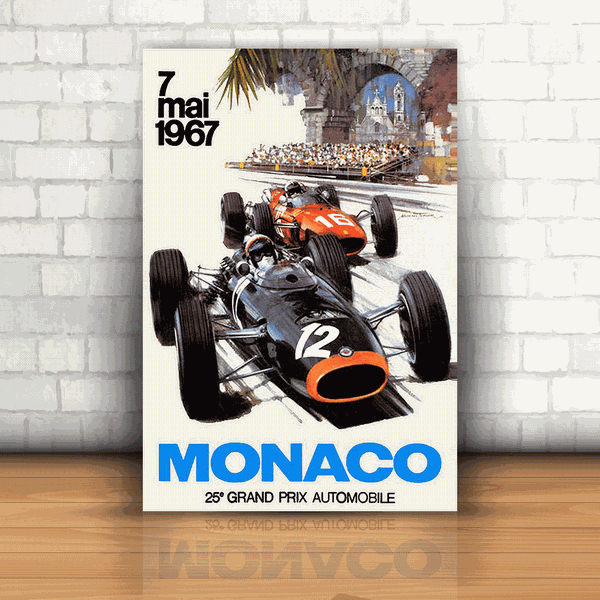 Placa Decorativa - Monaco Grand Prix 1967