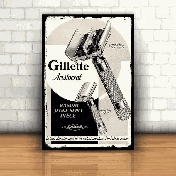 Placa Decorativa - Gillette mod 03