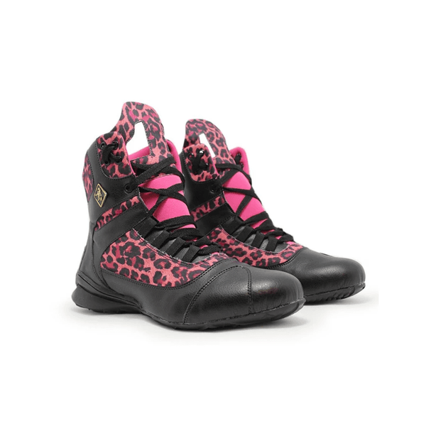 Sneaker Cano Alto De Treino Preto com Onça Rosa | KLMASTERFITNESS