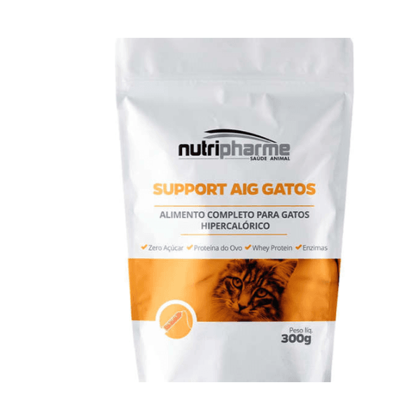 Suplemento Vitaminico Nutripharme Support Aig para Gatos, unica
