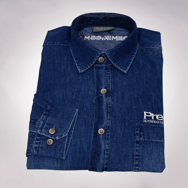 Camisa jeans longa Outlet