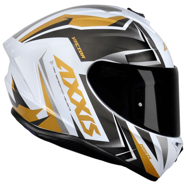 CAPACETE AXXIS DRAKEN VECTOR GLOSS WHITE GOLD