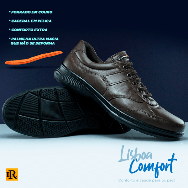 Sapato Laroche Lisboa em Couro de Carneiro - Café | Calçados Laroche