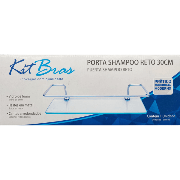 Kitbras Porta Shampoo Reto Vidro
