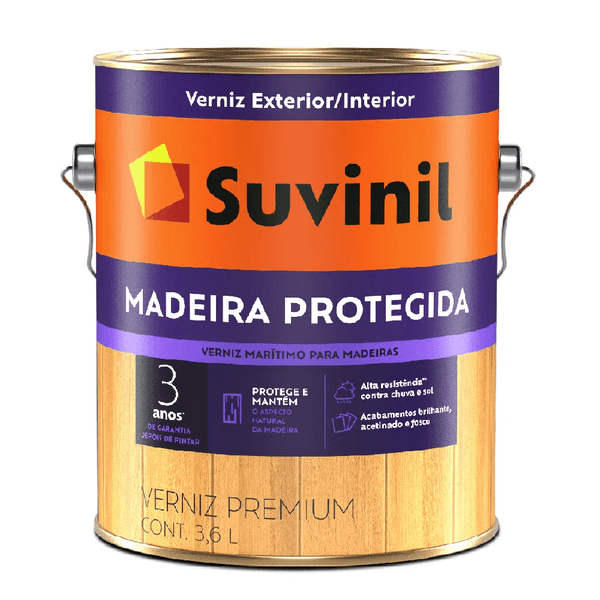 Verniz Marítimo Suvinil Madeira Protegida Fosco 3,6 L