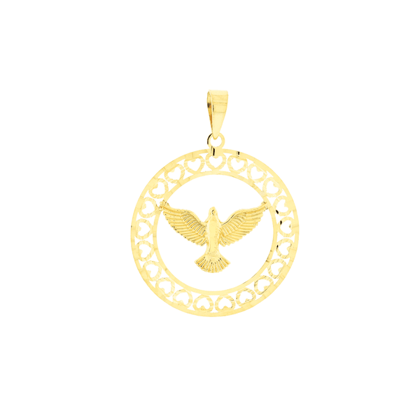 Pingente De Ouro 18k Divino Espirito Santo Com Coracoes Micheletti Joias Atrakcje w pobliżu obiektu catedral diocesana divino espírito santo de jataí. pingente de ouro 18k divino espirito santo com coracoes