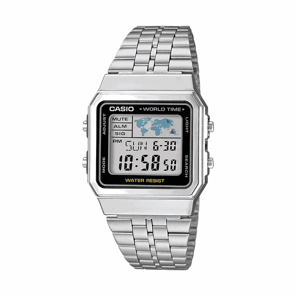 Relogio Casio World Time A500WA-1 - MICHELETTI JOIAS