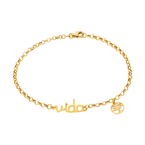 Pulseira Pura Vida - Âncora Banhada Ouro - Ajustável Impermeável