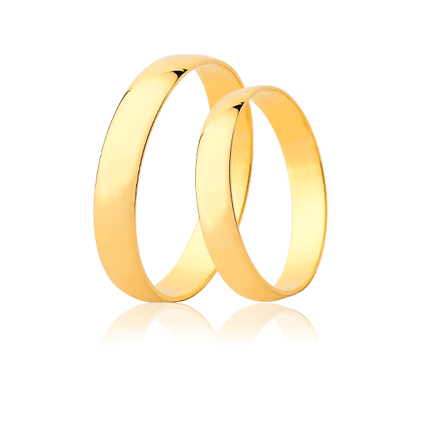 Aliança Fina de Casamento Tradicional em Ouro
