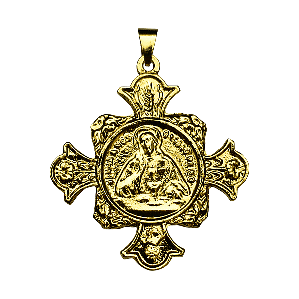 Medalha Cruz do Apostolado Dourada