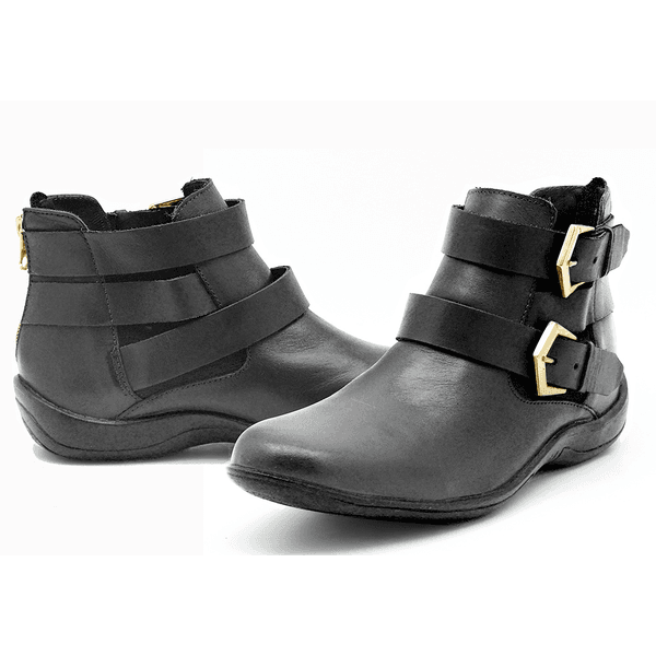 bota coturno em couro feminina